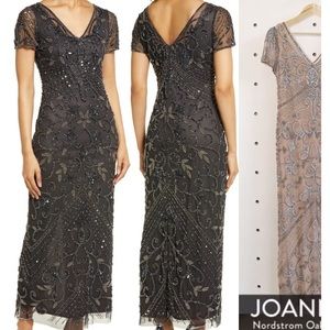 Pisarro Nights Beaded Mesh Gown